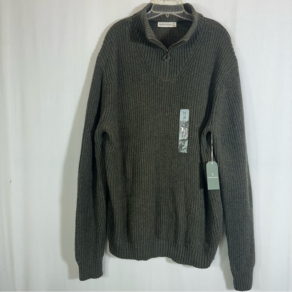 NWT Mutual Weave 🌻 Men's Olive Green Sweater Sz XXL
